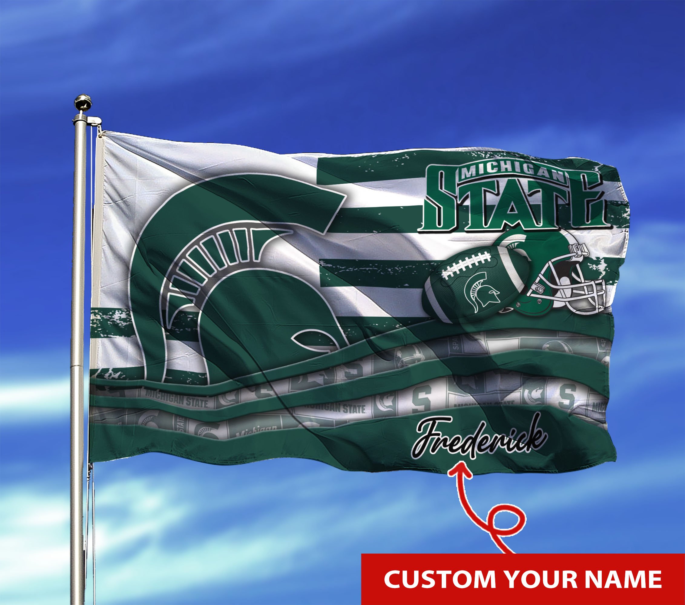 Michigan State Spartans Custom Flag3x5ft For This Season TU26897